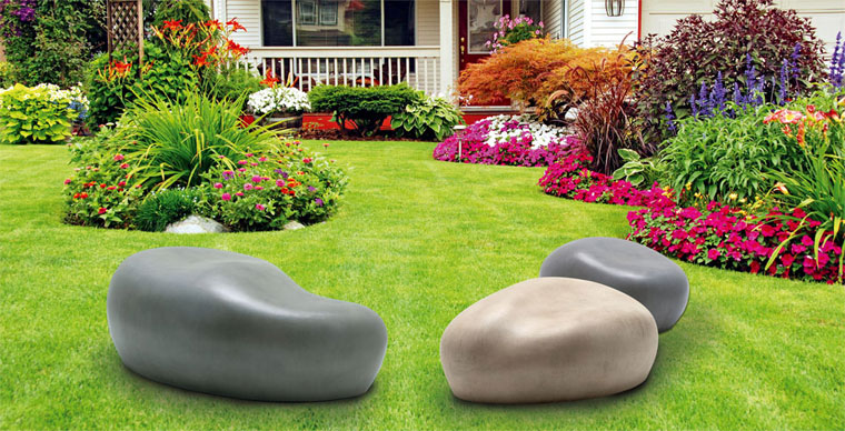 Sitzsteine, Sitzkiesel, Sitzmulden, Betonsteine; unsere Pebstones